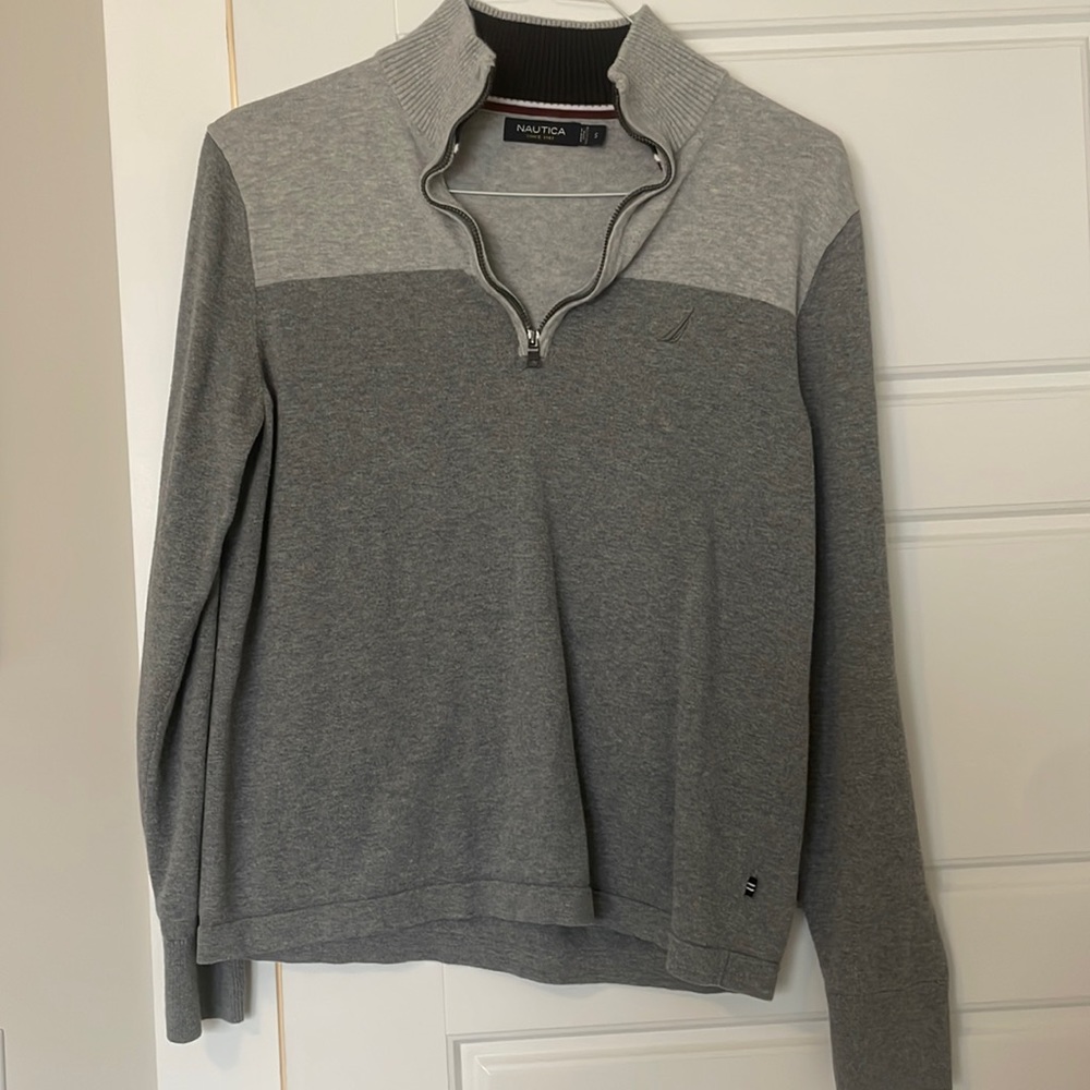 Nautica Grey Colorblock pullover